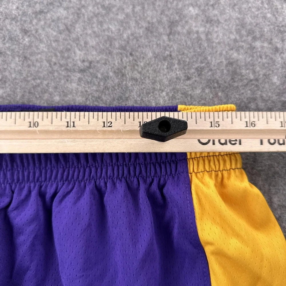 Los Angeles Lakers Shorts Mens Large Tall Purple Yellow NBA Basketball Nike